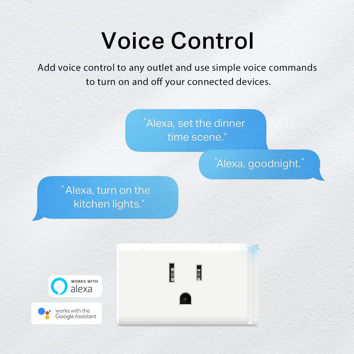 plug hs103p2, smart home wi fi outlet works with alexa, echo, google home & ifttt, no hub required, remote control,15 amp,ul certified, (pack of 2) white