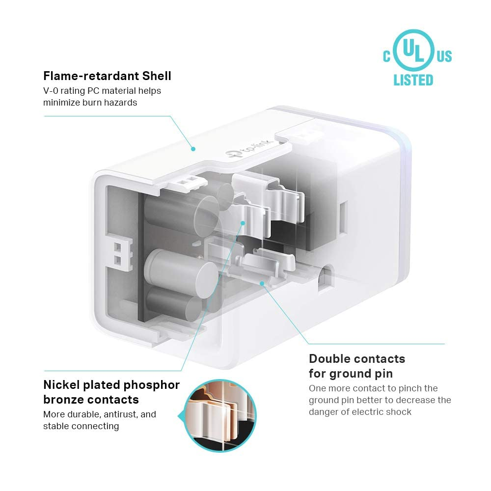 plug hs103p2, smart home wi fi outlet works with alexa, echo, google home & ifttt, no hub required, remote control,15 amp,ul certified, (pack of 2) white