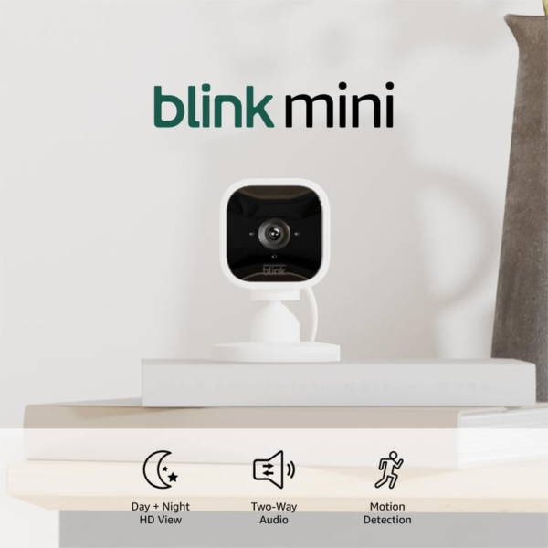 blink mini indoor security camera (2‑pack) — 1080p hd, motion alerts & two‑way audio