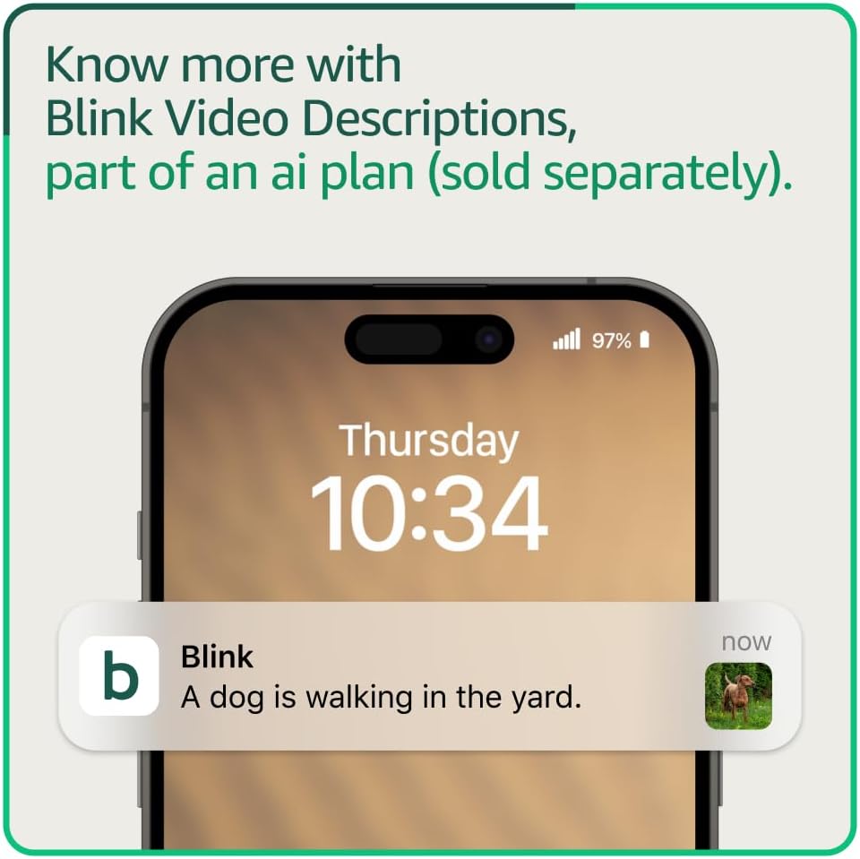 blink mini indoor security camera (2‑pack) — 1080p hd, motion alerts & two‑way audio