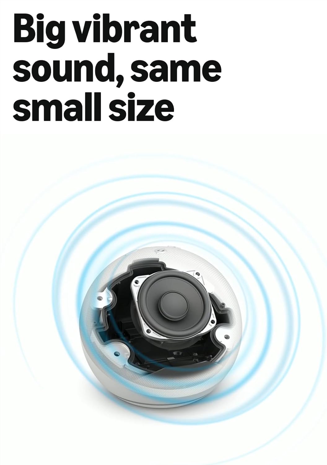 echo dot (newest model) — smart speaker with alexa & vibrant sound (glacier white)