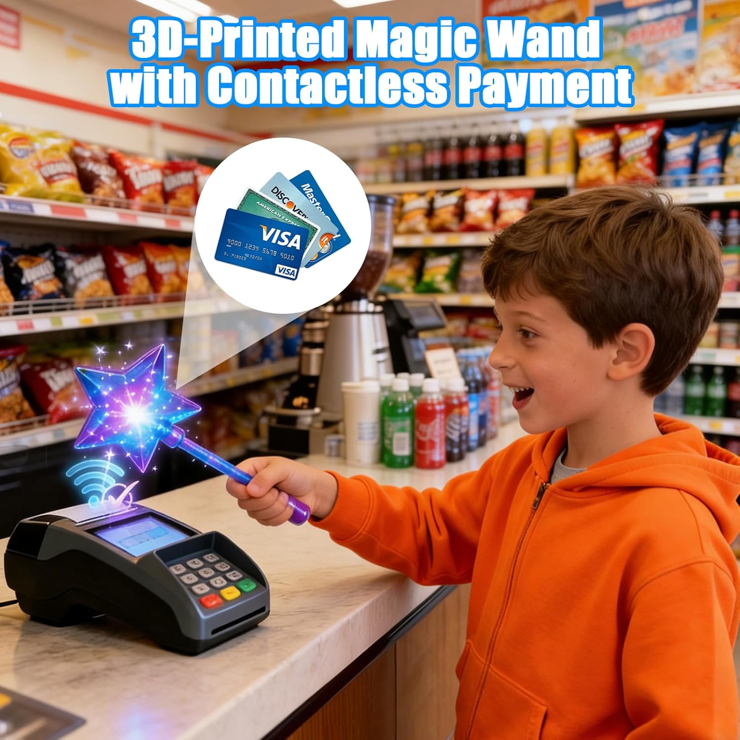 tap‑to‑pay wand • magic fairy wand card holder • nfc contactless payment accessory