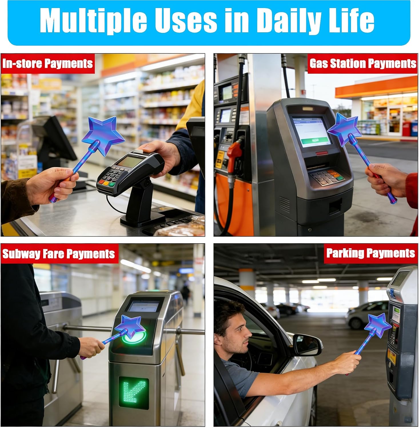 tap‑to‑pay wand • magic fairy wand card holder • nfc contactless payment accessory