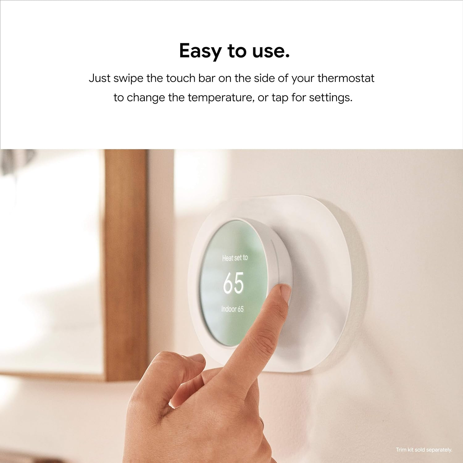 google nest thermostat (snow) – smart programmable wi‑fi thermostat with energy‑saving auto‑adjust & app control