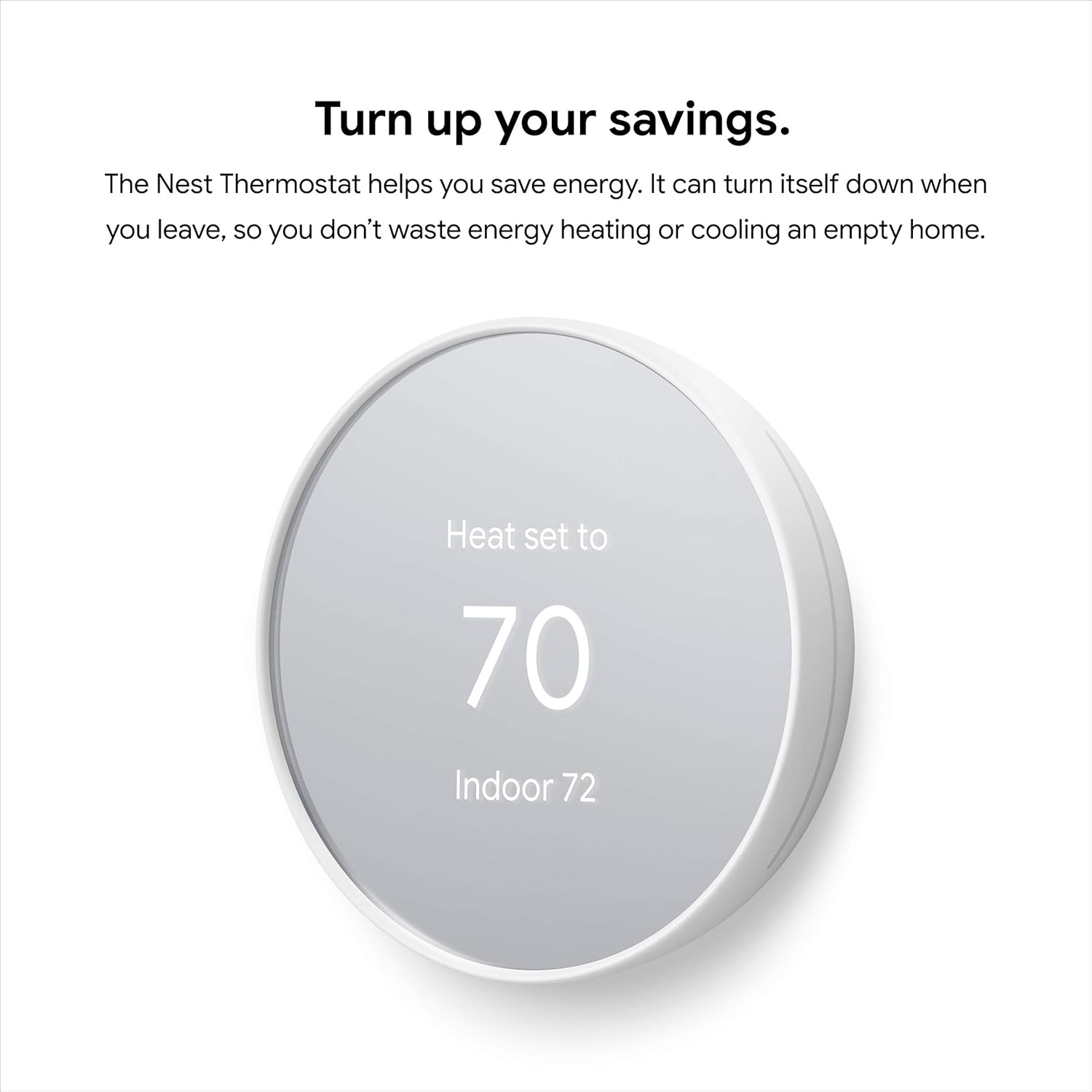 google nest thermostat (snow) – smart programmable wi‑fi thermostat with energy‑saving auto‑adjust & app control