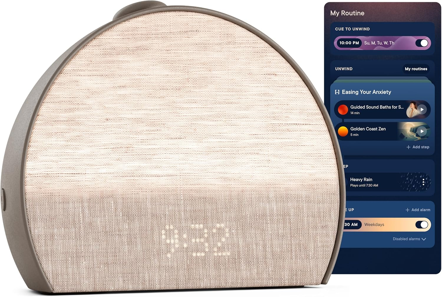 Restore 3 Sunrise Alarm Clock, Sound Machine, Smart Light (Cocoa) - White Noise, Screen-Free Sleep Routine